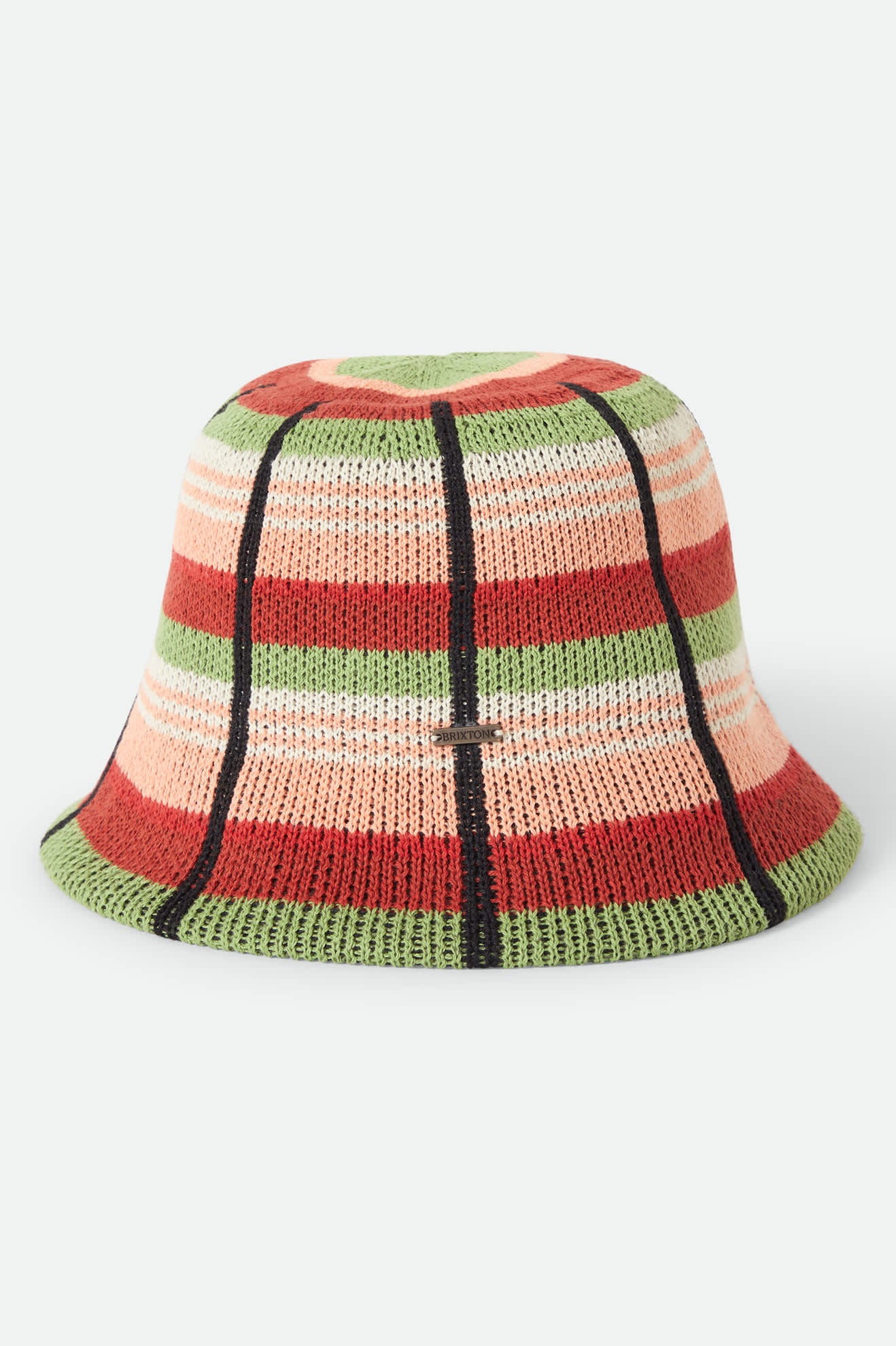 Women's Redding Knit Packable Hat in the color Peach Cobbler Multi Stripe - Additional Laydown image