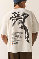 Men's 76 Finish Line Relaxed T-Shirt in the color Washed Off White - Additional Fit image