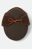 Unisex Barrel Earflap Snap Cap in the color Brown/Brown Tweed - Additional Laydown image