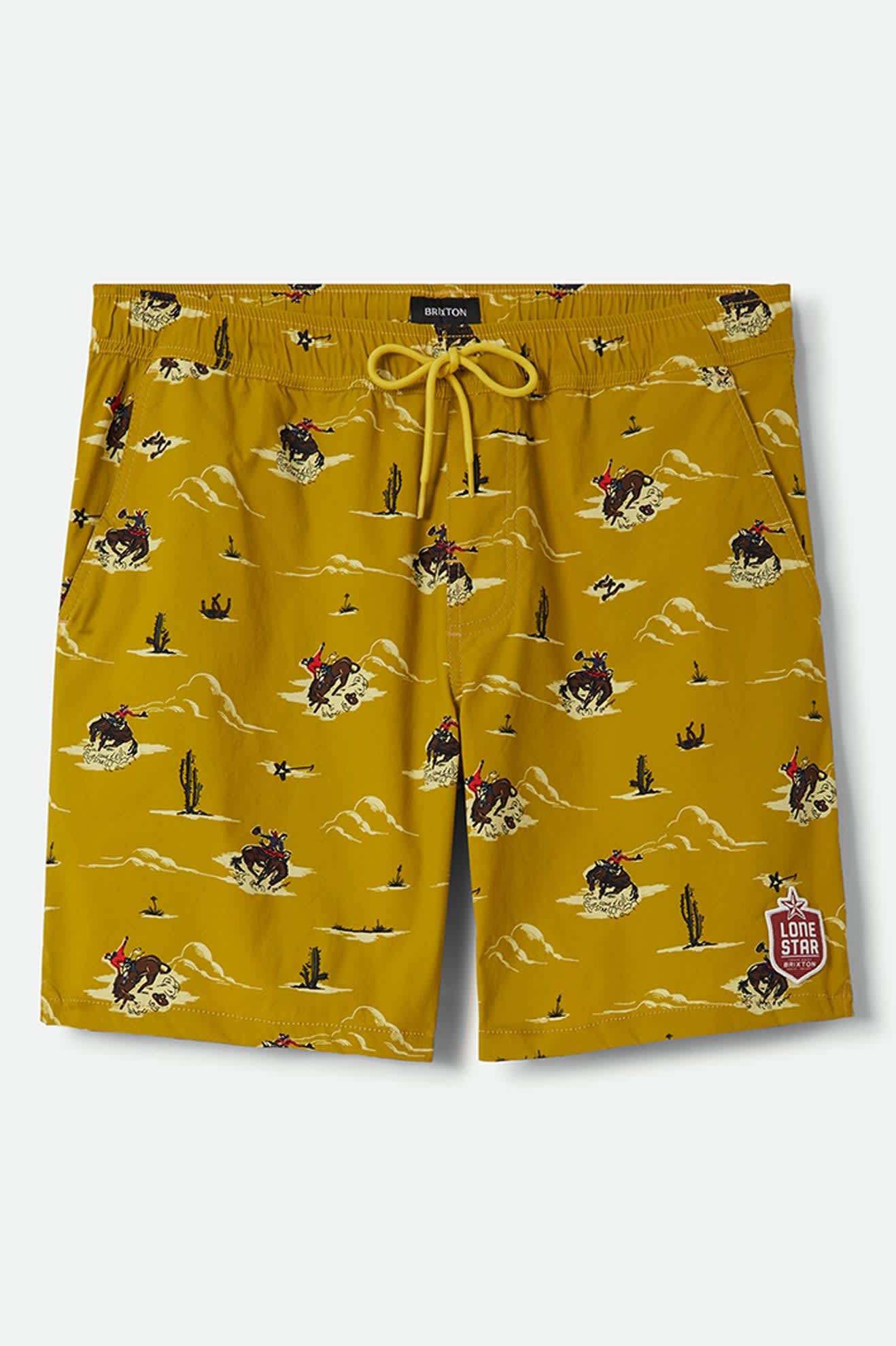 Men's Everyday Stretch Hybrid Short 7" in the color Texas Gold Lone Star - Front Product View