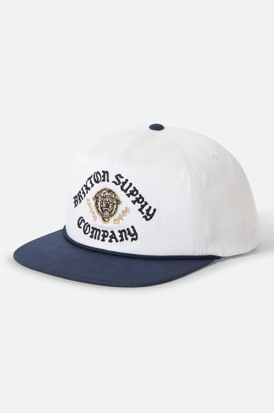 Unisex Morado Snapback in Midnight Blue/White – Brixton
