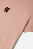 Women's Two Boots Slim Crew T-Shirt in the color Silver Pink - Additional Laydown image