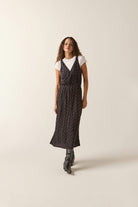 Women's The Molly Silky Dress in the color Black Ditsy Floral - Women's Front View