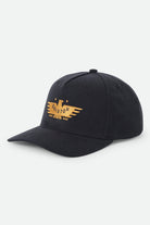 Unisex Ewing Snapback in the color Black - Front Product View