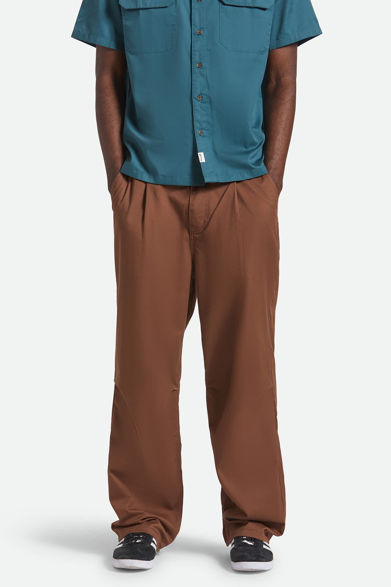 Men's Union Baggy Pant in the color Pinecone Brown - Men's Front View