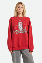 Women's Coors Light Caster Crew in the color Coors Red - Women's Front View