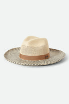 Women's Evangeline Panama Rancher in the color Natural/Black - Front Product View