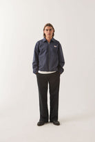 Men's Trademark Lightweight Garage Zip Jacket in the color Washed Navy - Men's Front View