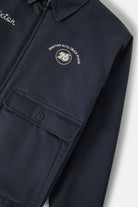 Men's 76 Mechanics Jacket in the color Washed Navy - Additional Laydown image
