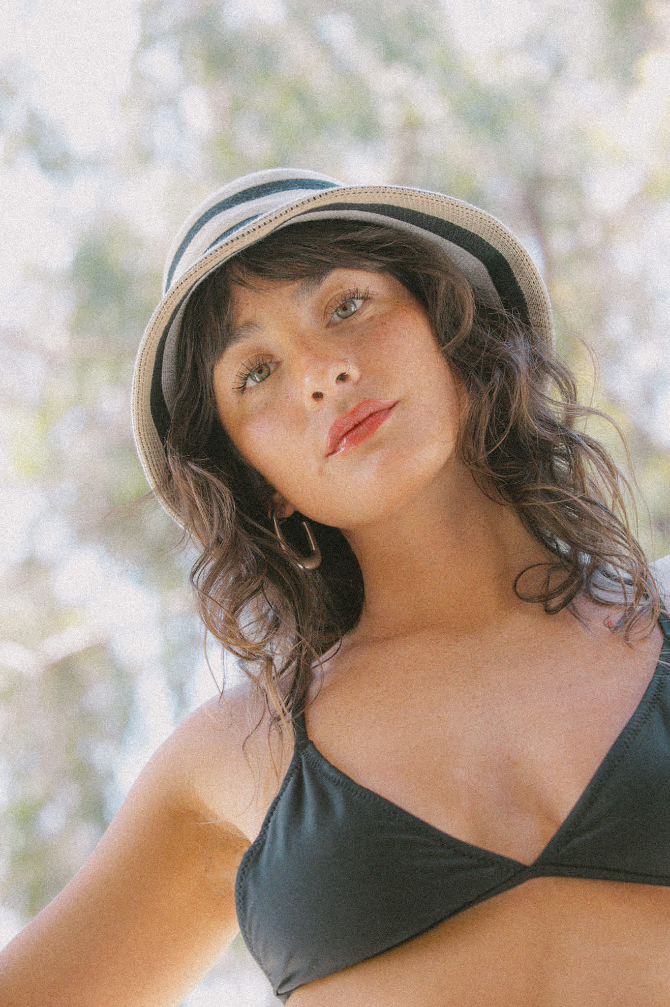 Women's Lisboa Knit Packable Bucket Hat in the color Black/Sand/Whitecap - Men's Lifestyle image