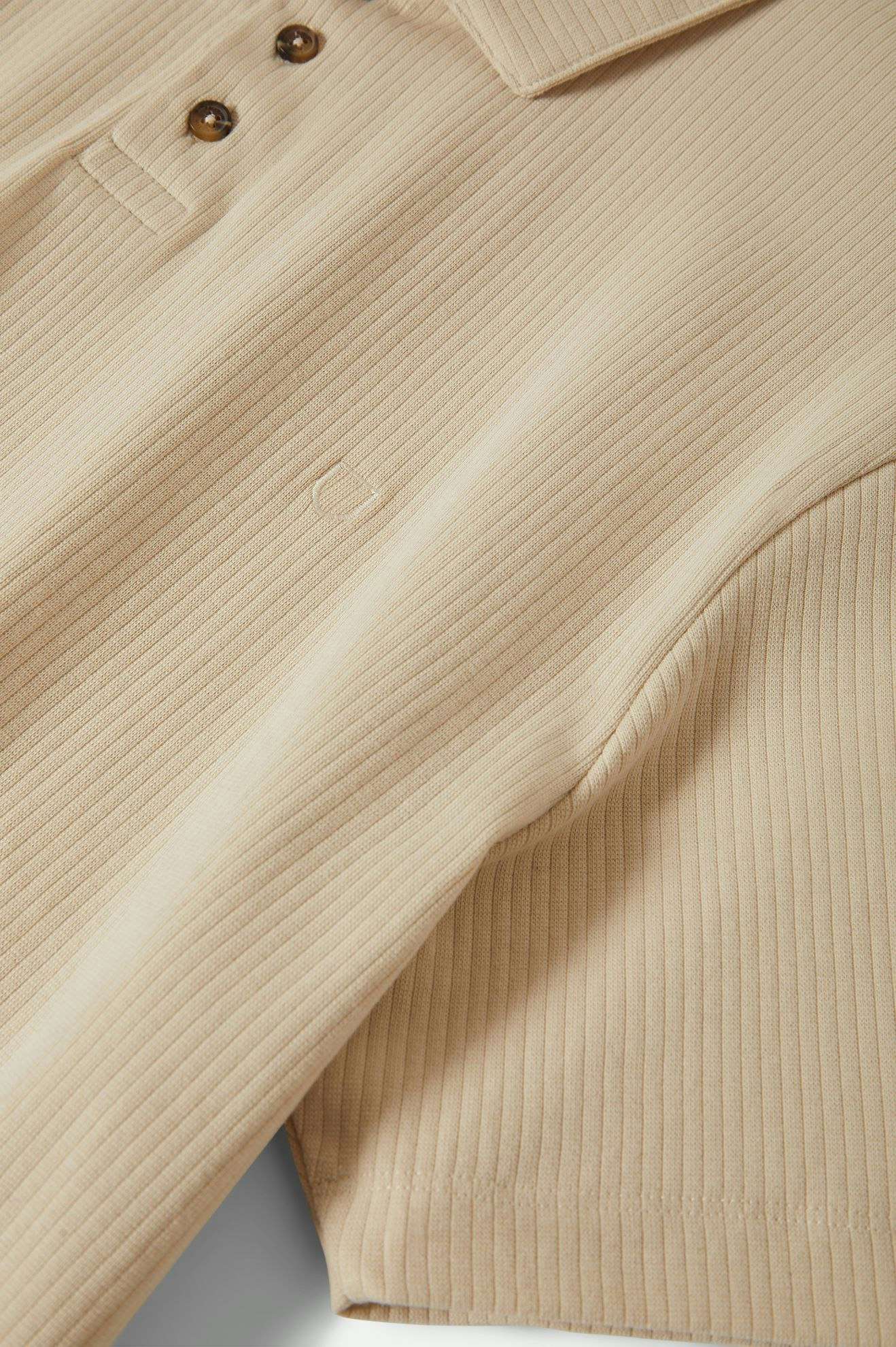 Extra Laydown Image 3 | Ribbed City S/S Polo - Whitecap