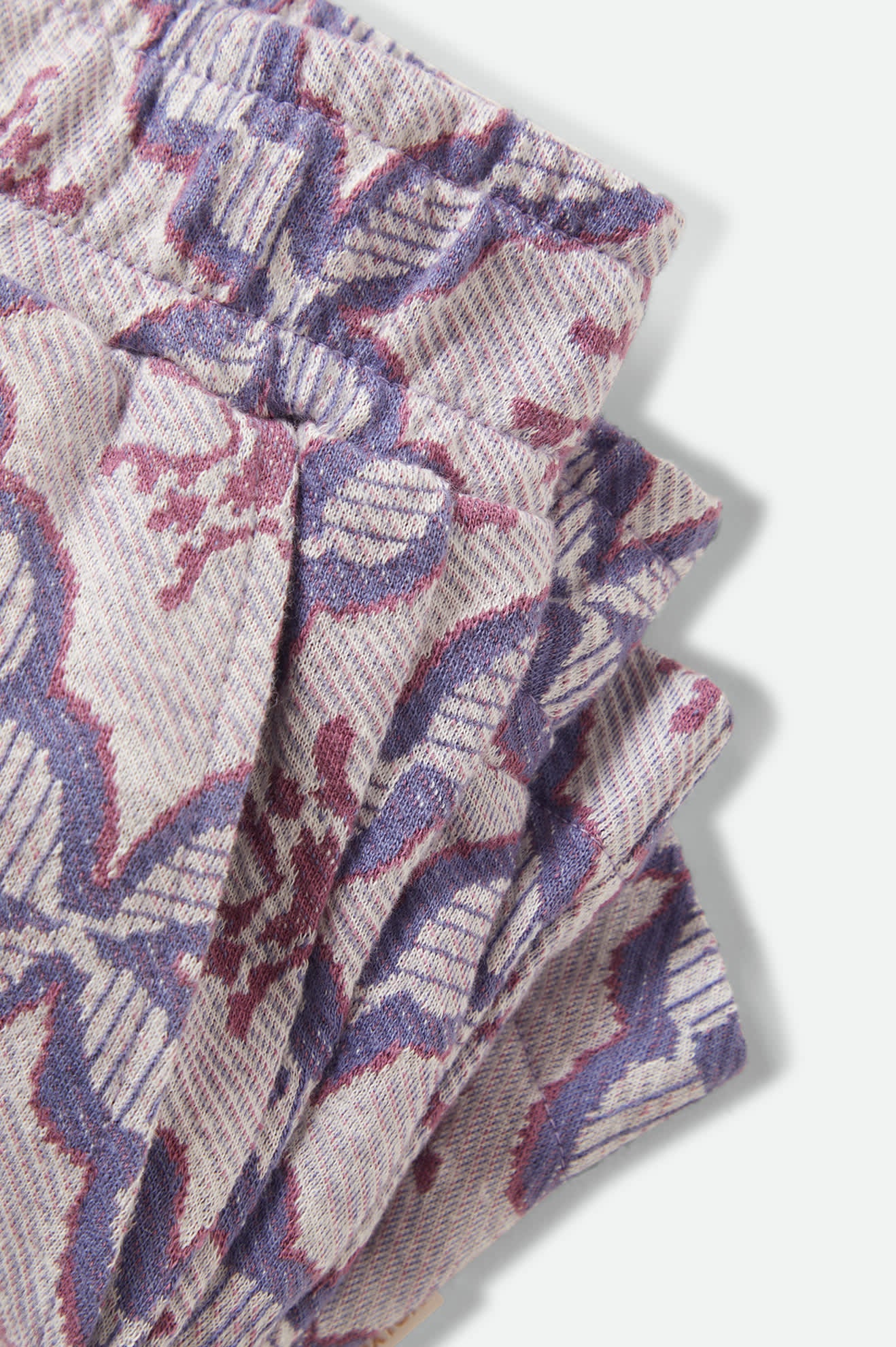 Women's Post Playa E-Waist Short in the color Off White/Blue Tile - Additional Laydown image