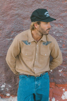 Men's Waylon Lightweight Overshirt in the color Denim Plaid - Men's Lifestyle image