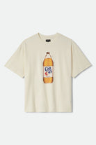 Men's Colt 45 Forty Oz Short Sleeve Oversized T-Shirt in the color Natural - Front Product View