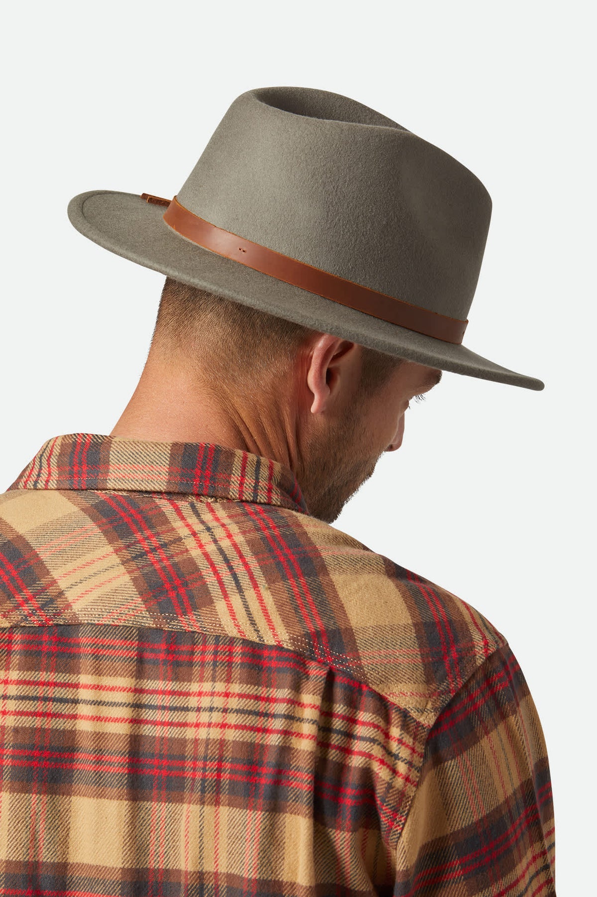 brixton messer fedora tobacco Unisex Messer Traditional Fedora in Brindle – Brixton