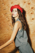 Women's Houndstooth Leisure Vest in the color Winter White/Black - Men's Lifestyle image