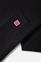 Men's Beta Sheild Short Sleeve Pocket T-Shirt in the color Black - Additional Laydown image