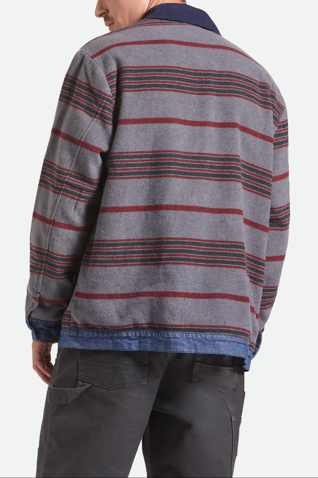 Men's Altered Threads Chore Coat in the color Medium Wash Denim - Additional Fit image