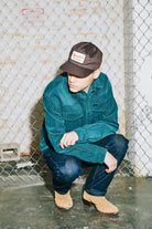 Men's New West Relaxed Overshirt in the color Night Sage Corduroy - Men's Lifestyle image