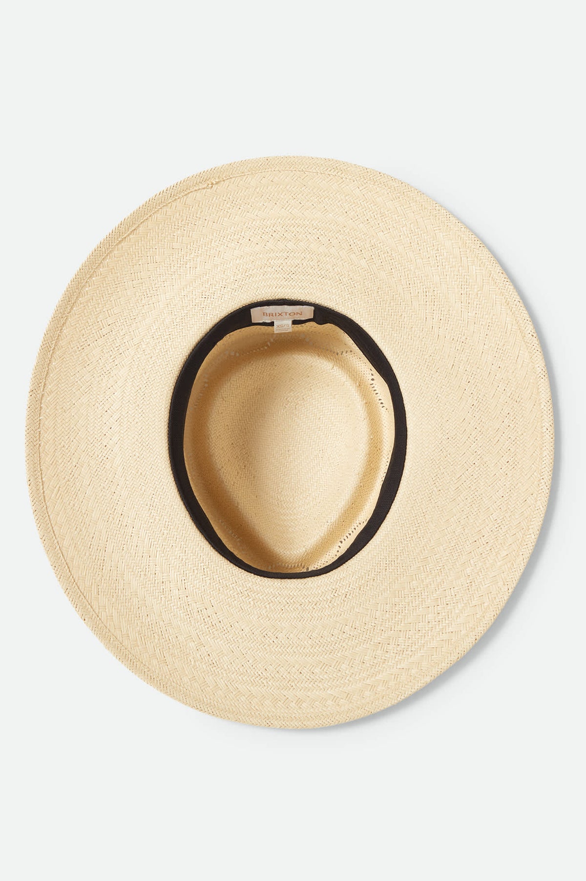 Brixton Leigh Straw Fedora Hat Handwoven Cotton Band Everyday Beach Vacation L Signature Straw Hats for Endless Spring Style – Brixton main image 2