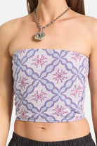 Women's Hot To Go Tube Top in the color Off White/Blue Tile - Additional Fit image