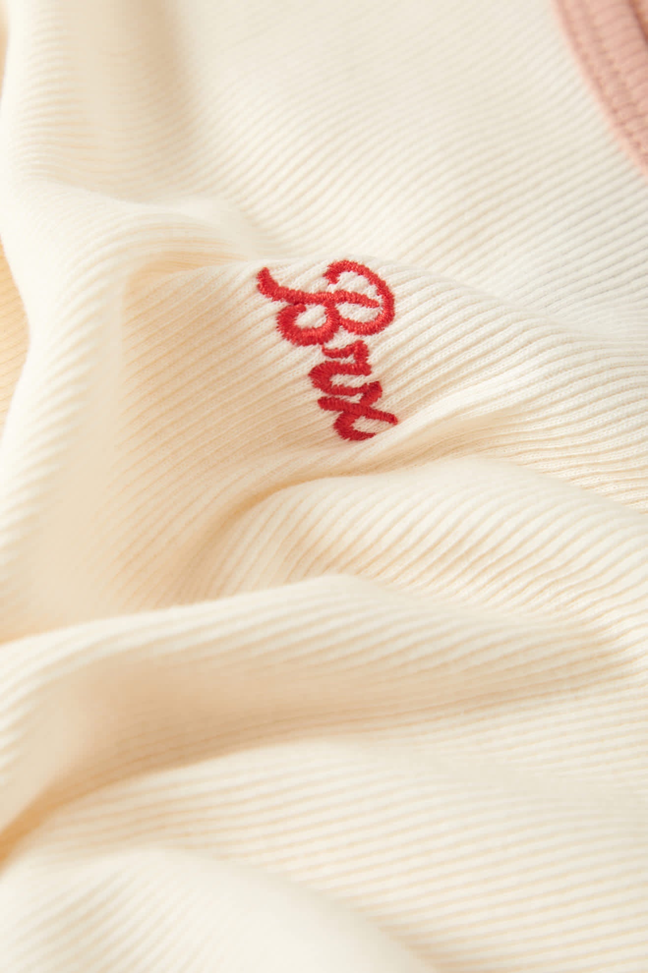 Women's Ringer Organic A-Tank in the color Off White/Silver Pink - Additional Laydown image