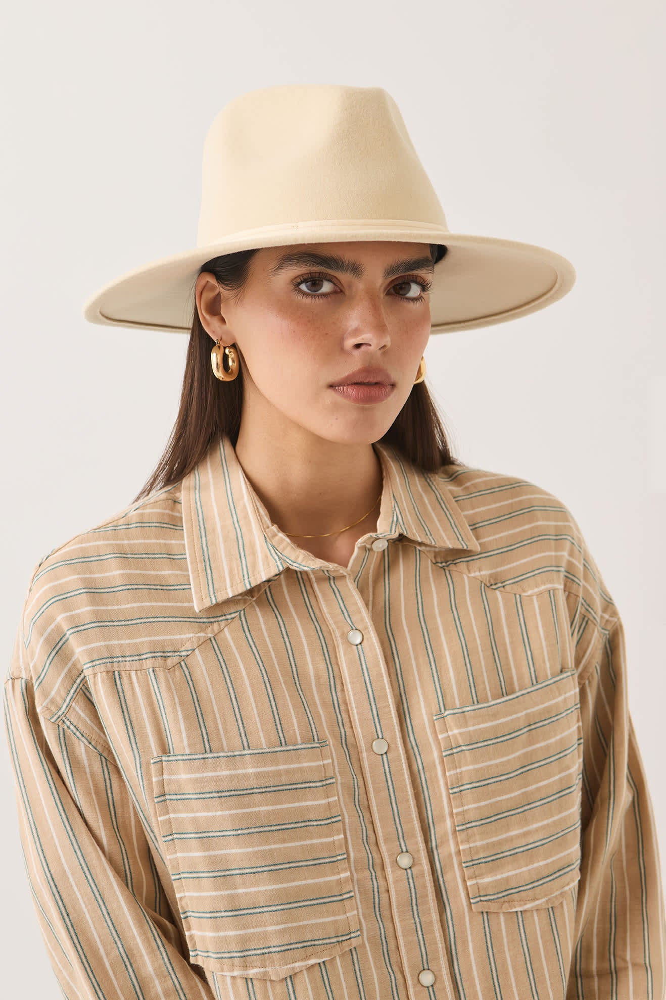 Women's Juniper Packable Hat in the color Wax Paper - Women's Front View