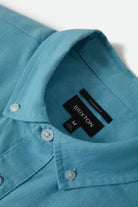 Men's Sanford Oxford Short Sleeve Shirt in the color Blue Aura - Additional Laydown image