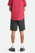 Men's Surplus Vintage Wash Herringbone Short in the color Washed Black - Men's Back View