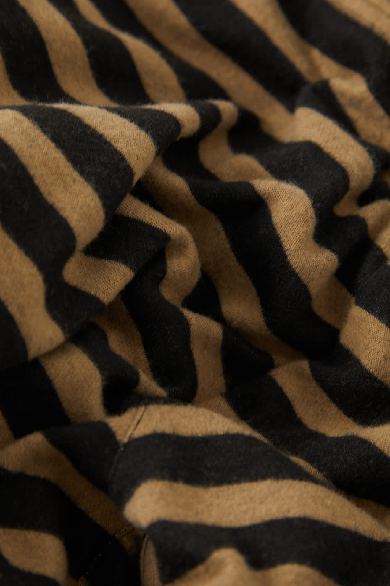 Women's The Audrey Knit Trouser Pant in the color Washed Black/Khaki Stripe - Additional Laydown image