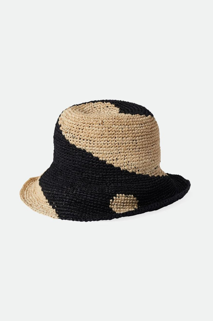 Brixton Redding Straw Bucket Hat - Whitecap/Black