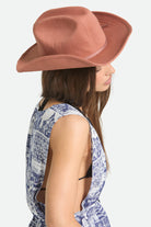 Women's Odessa Cowboy Hat in the color Italian Clay - Women's Side View
