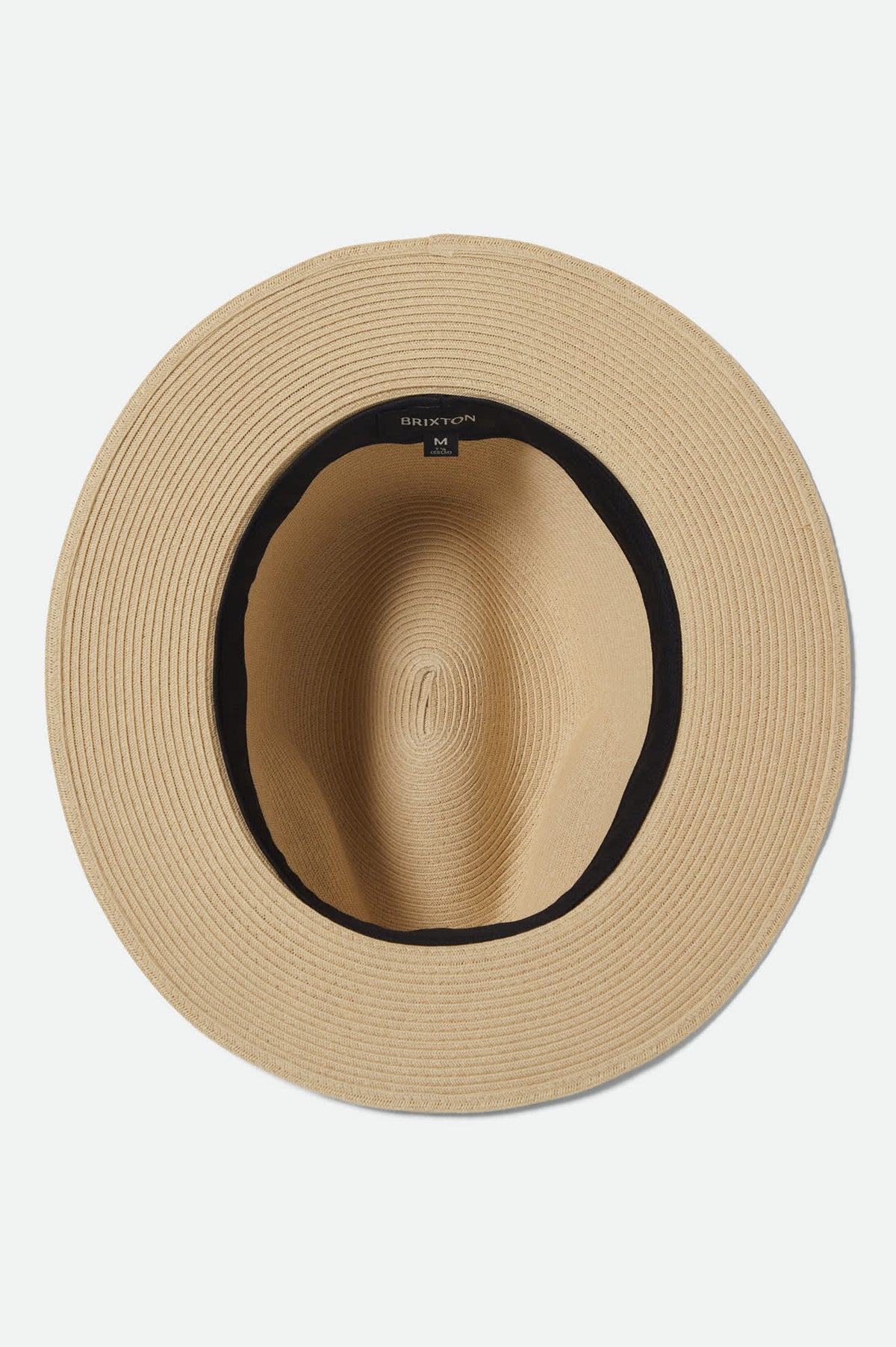 Unisex Roma Straw Packable Fedora in Natural/Bronze – Brixton display picture 3