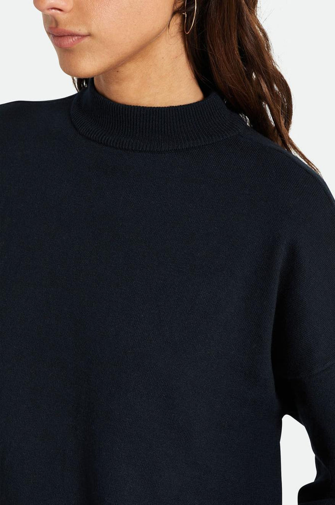 Brixton Reserve Women's Oversized Cashmere Sweater - Black