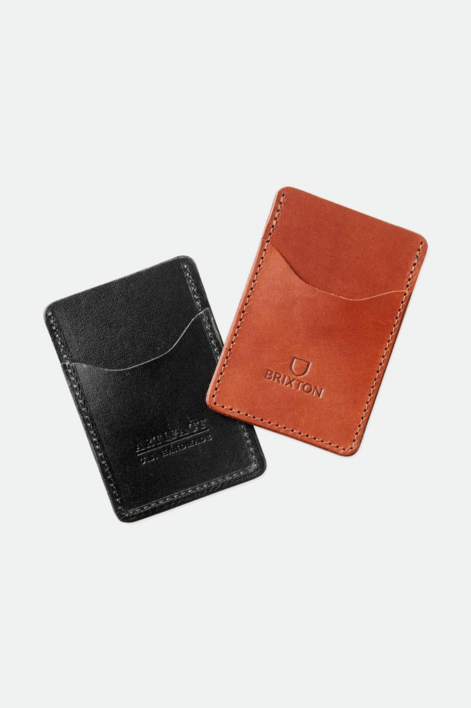 Brixton Brixton x Artifact Leather Card Holder Wallet - Brown