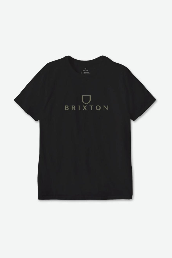 Brixton Alpha Thread S/S Standard Tee - Black/Olive Surplus