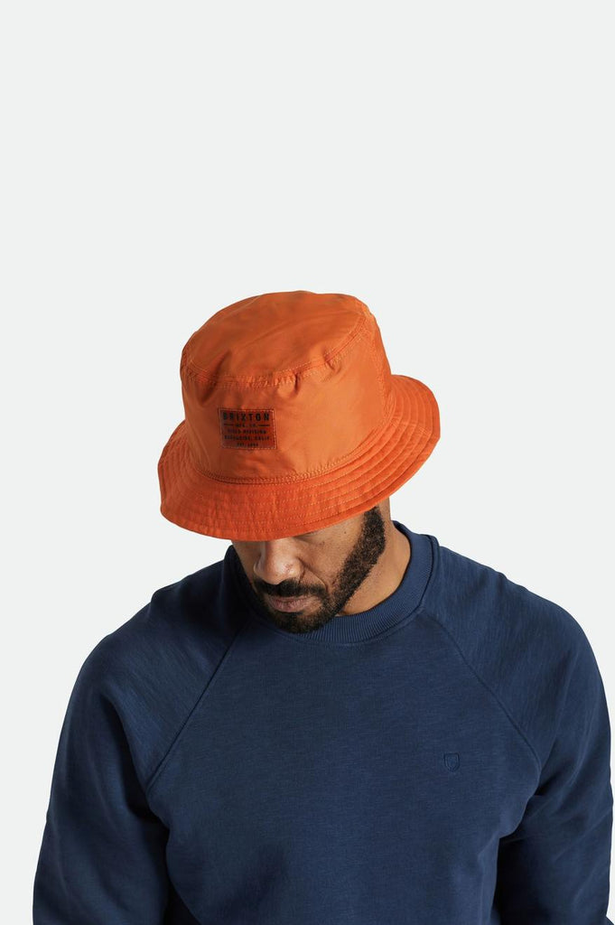 Brixton Vintage Nylon Packable Bucket Hat - Paradise Orange