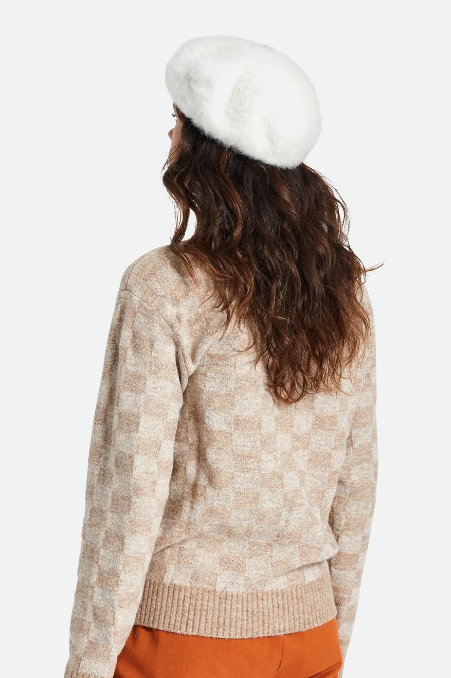 Audrey II Beret Fuzzy Off White Brixton