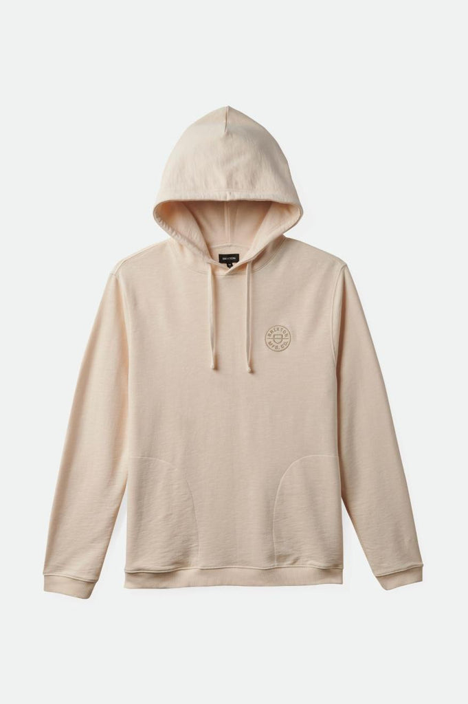 Brixton Crest Summer Weight French Terry Hood - Whitecap