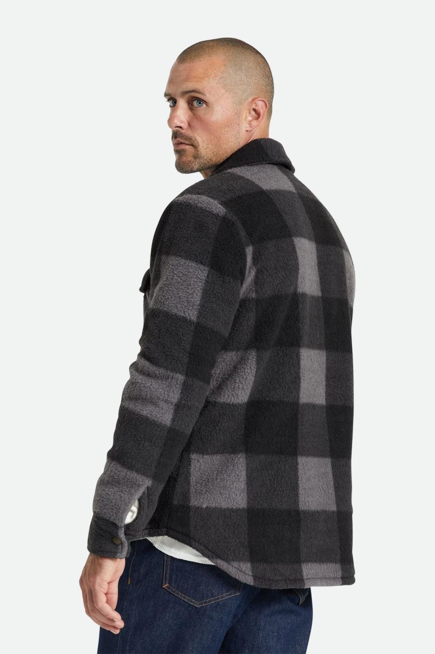 Durham Arctic Stretch Fleece Jacket - Black/Charcoal – Brixton