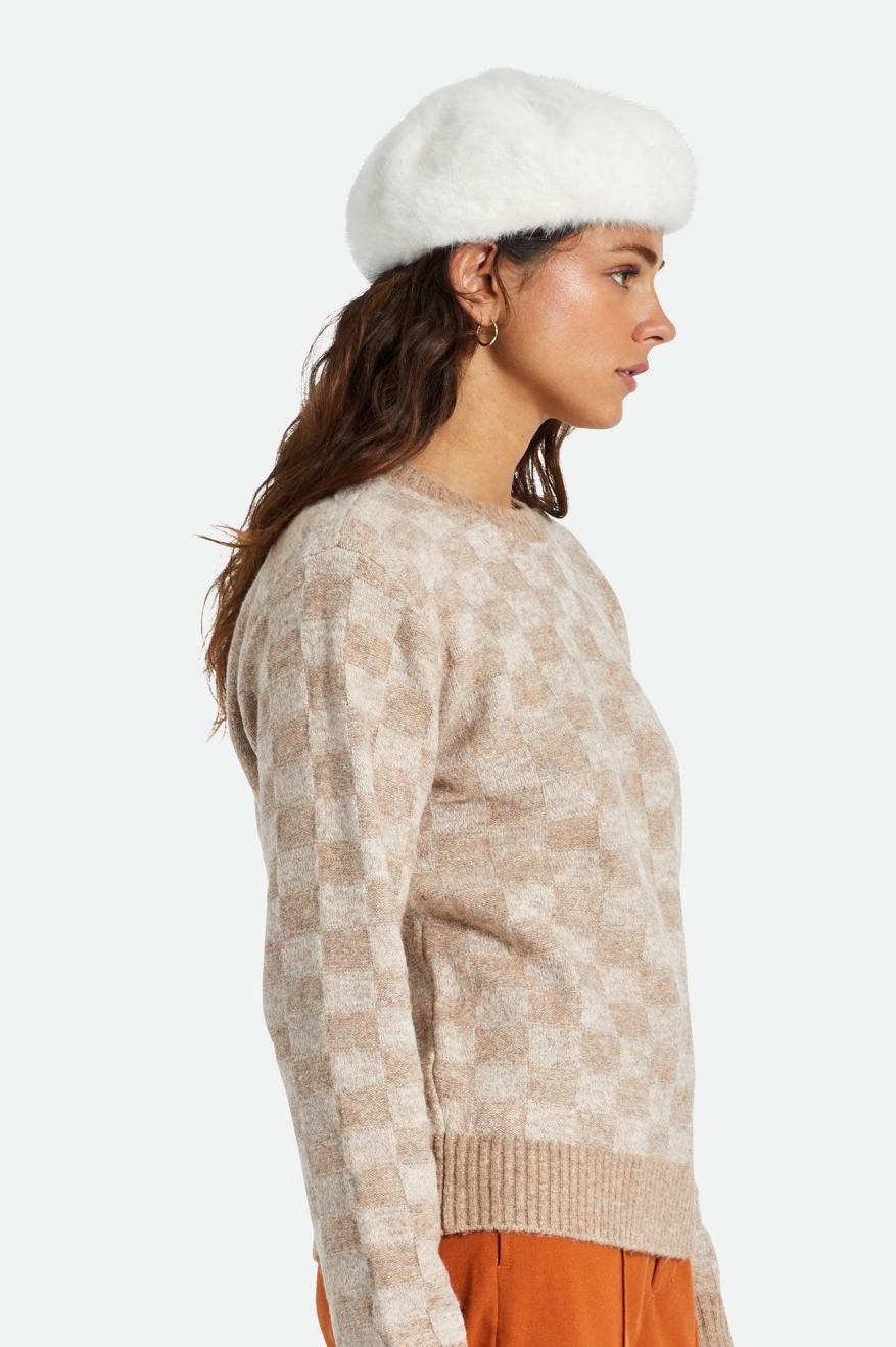 Audrey II Beret Fuzzy Off White Brixton
