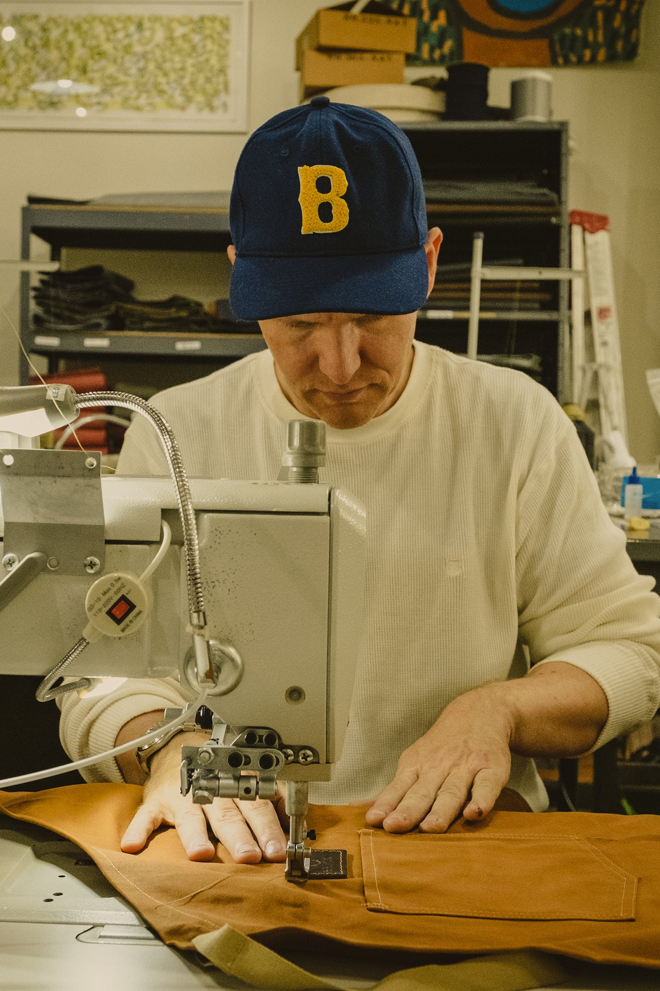 Unisex Brixton x Artifact Leather Key Clip In The Color Brown