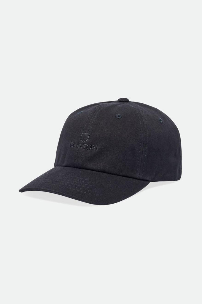 Brixton Alpha LP Adjustable Hat - Black Vintage Wash