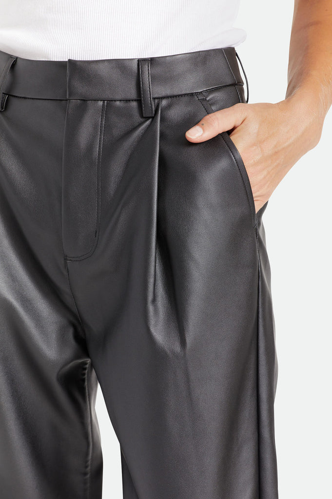 Brixton Aberdeen Leather Trouser Pant - Black