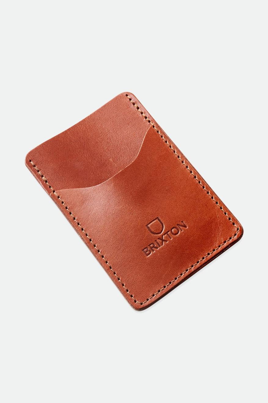 Brixton x Artifact Leather Card Holder Wallet - Brown