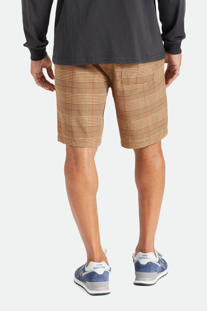 Brixton Steady Cinch Utility Short - Brown Houndstooth