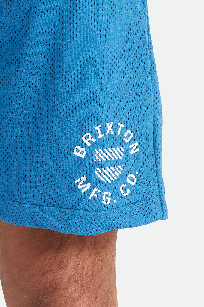 Brixton Shield Crest Mesh Short - Sky Blue