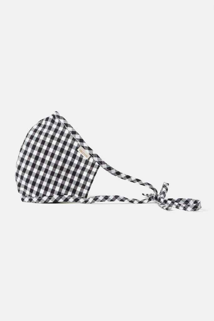 Unisex Lightweight Antimicrobial Face Mask - Black Gingham - Front Side