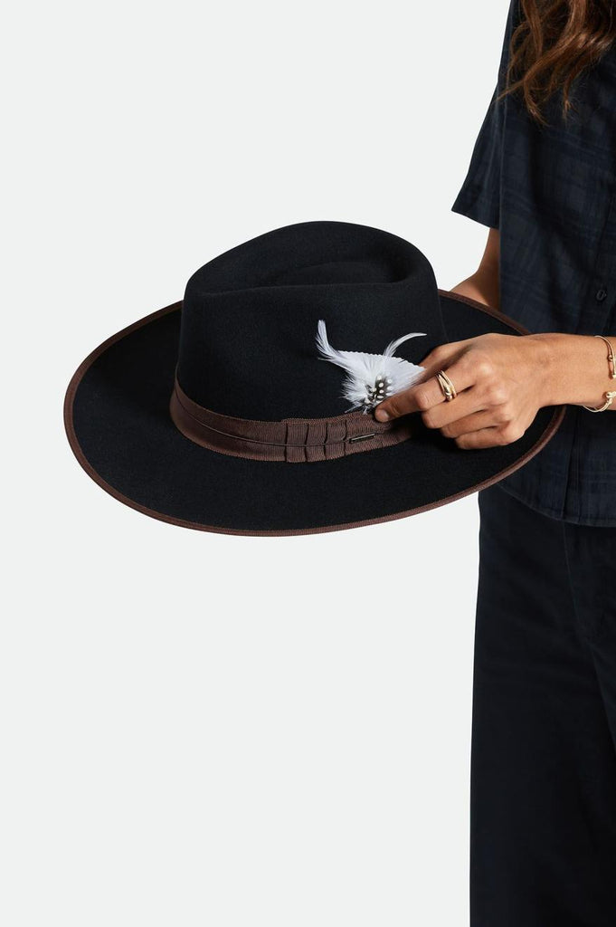 Brixton Hat Feather - White/Black