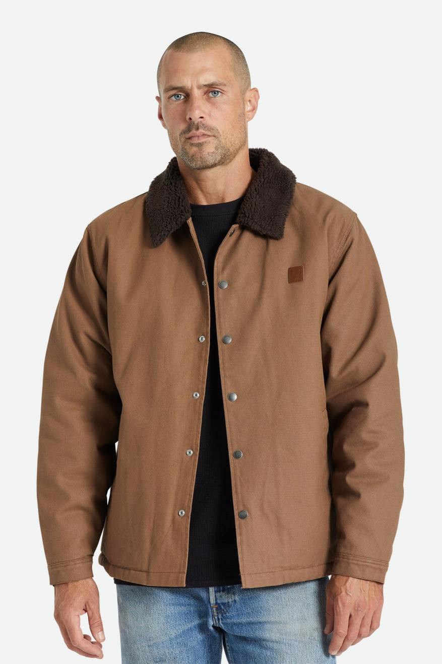 Men s Beta Sherpa Lined Coaches Jacket Desert Palm Brixton